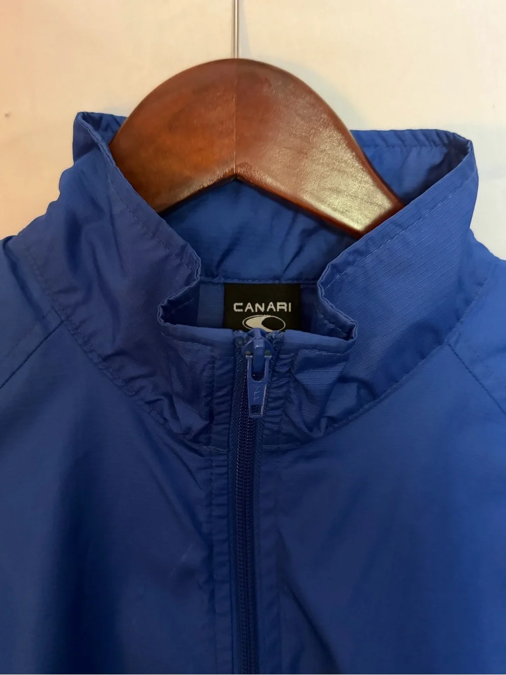 Canari cycling windbreaker -blue lightweight shell jacket men’s M